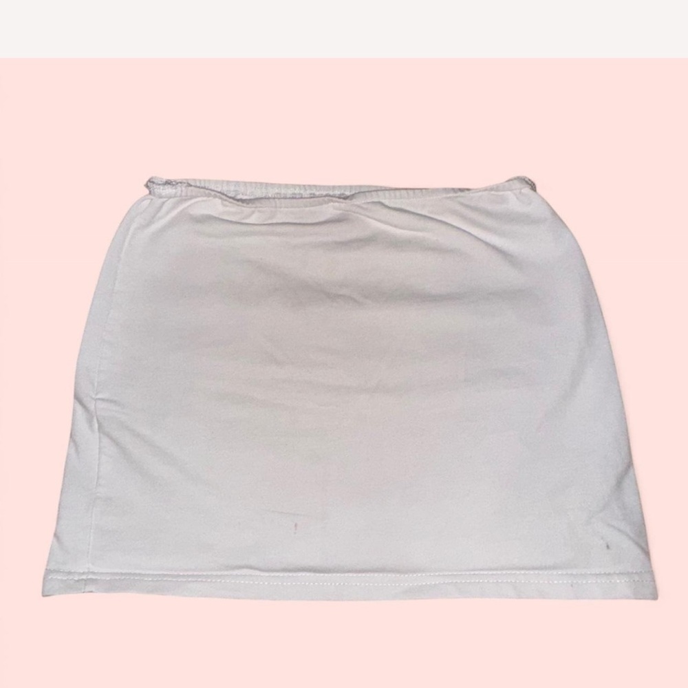 White Edikted mini skirt XS